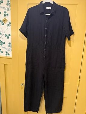 Velvet by Graham & Spencer black gauze jumpsuit